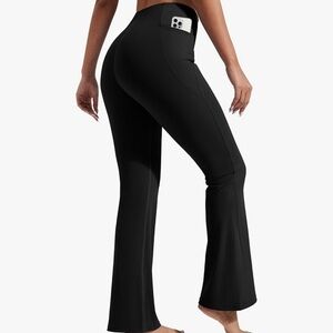 Black Flare Leggings w/ Pockets